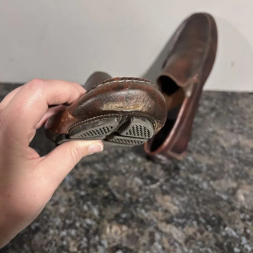 Johnston & Murphy Danley Venetian Brown Leather Driving Loafers Men's Size 9.5 M